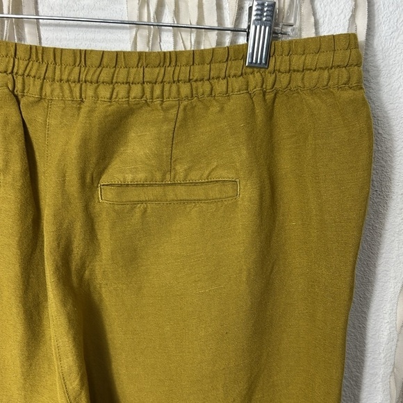 J. Jill Chartreuse Linen Pant Size M - Picture 7 of 10